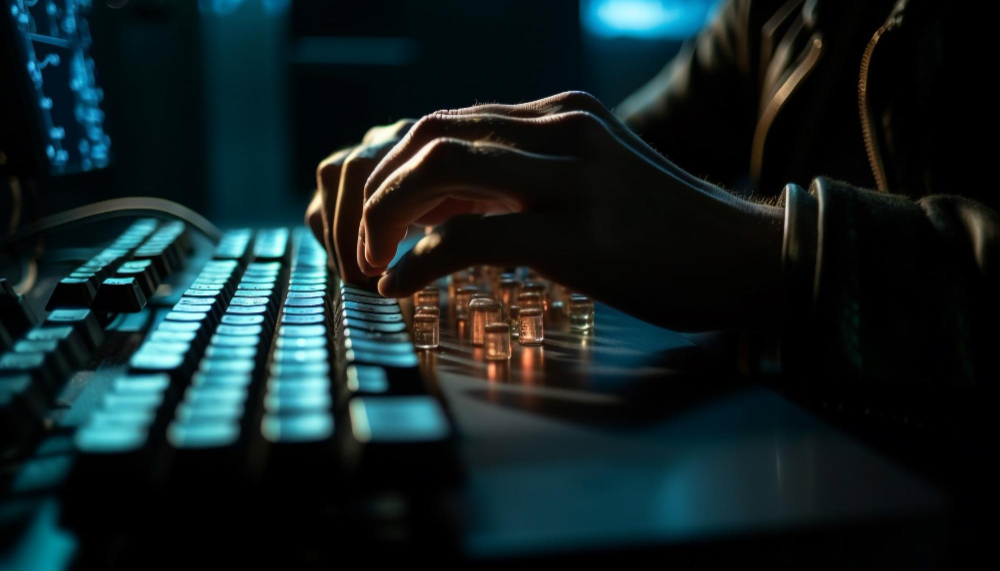 Person Typing On Computer